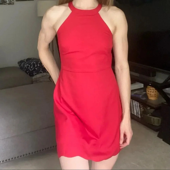 Lulu’s Mamacita Red Halter Skater Dress Small - Picture 10 of 14